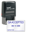 QA Accepted Date Inspection Stamp Self Inked